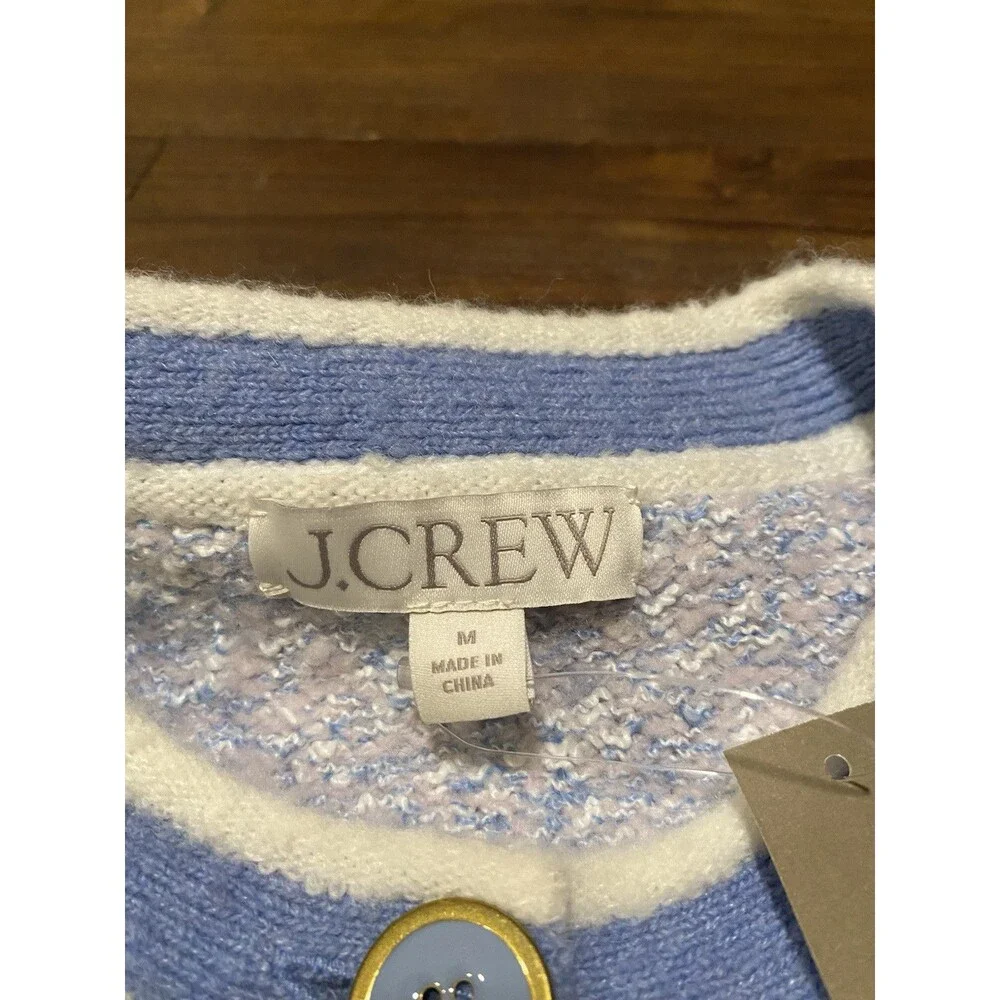 J.Crew Marled Sweater Lady Jacket Lilac Blue Pale SeaScap Med BM639 J Crew - NWT - Picture 3 of 10